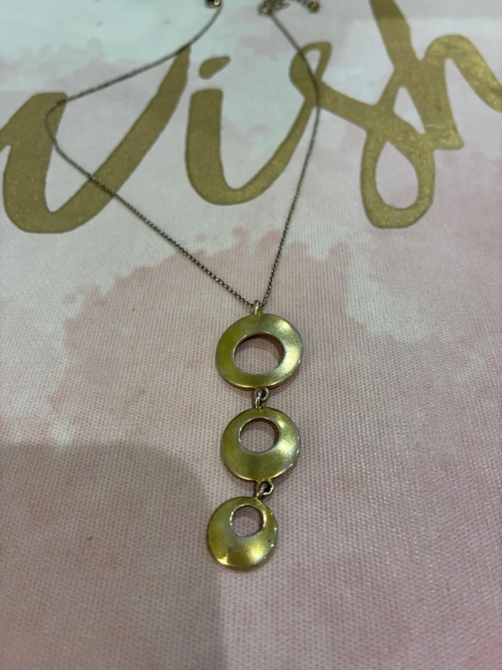 Gold-Tone Triple Disc Pendant Necklace - Women Jewelry